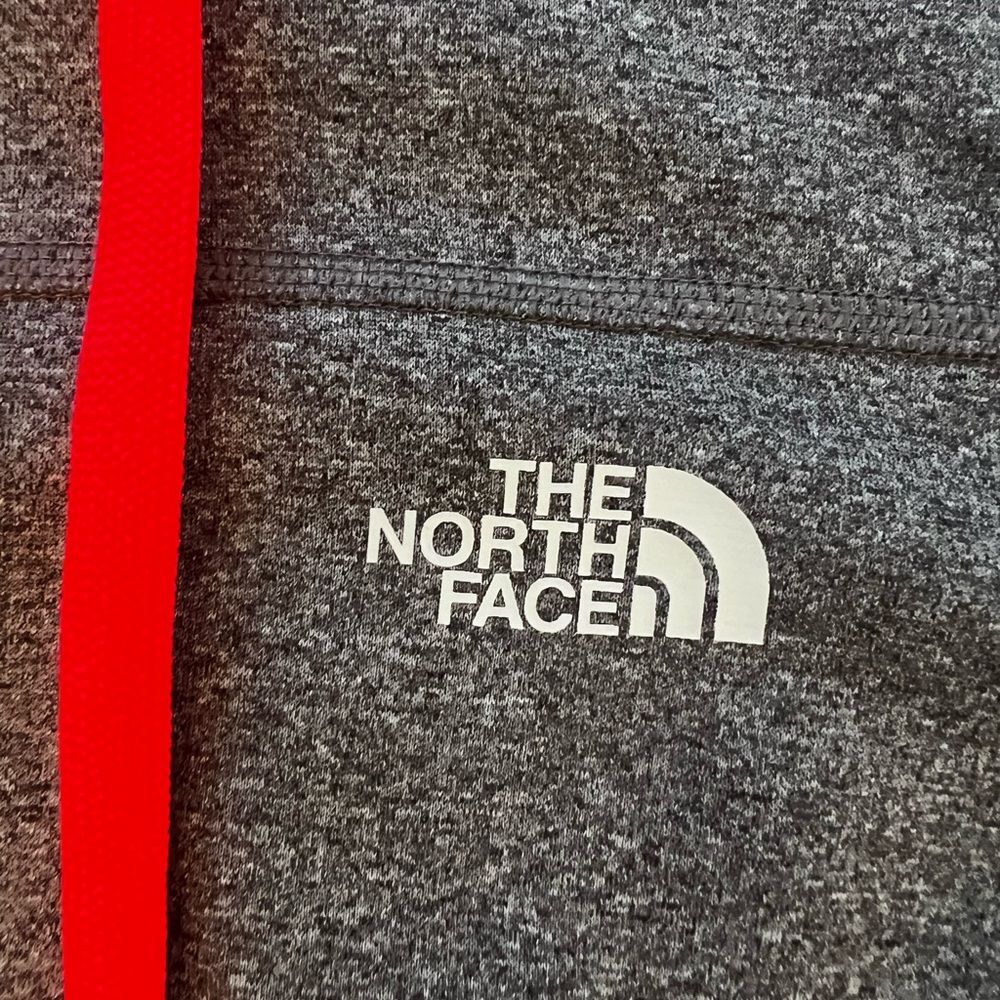 The North Face Womens Hoodie Sweatshirt Full Zip Pockets Gray w/ Pink Size Large - Picture 5 of 14